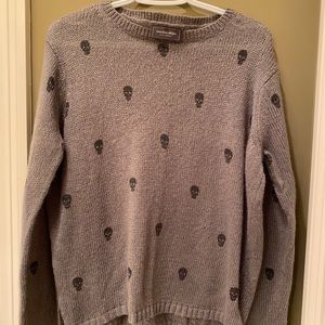 Anthropology Wooden Ships Skull Sweater